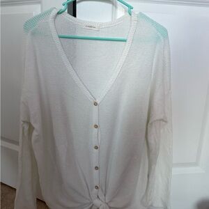 Cherish White Knit Cardigan